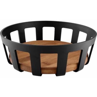 Eva Solo Košík na pečivo Nordic Kitchen plast bambus černý 22 x 7 cm