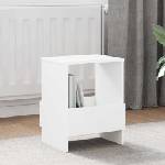 vidaXL Етажерка за списания Бяло 35 x 30 x 45 см (890968)