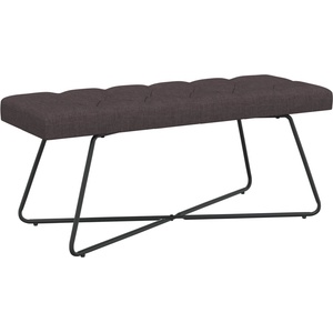 vidaXL Пейка с копчета Тъмен кафяв 110 x 40 x 46 cm Текстил (42038375)