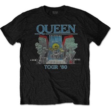 Queen tričko Tour '80 čierne