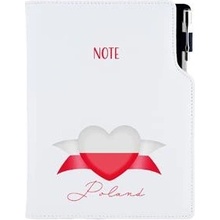 DESIGN B5 Notes zápisník tečkovaný bílá Polsko vlajka
