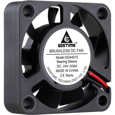 GDSTIME Ventilátor 40x40x10mm, XH2.54, 24V DC, 7500RPM