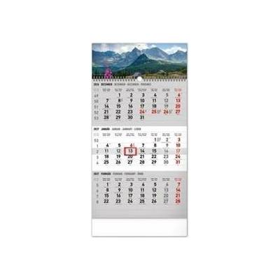 NOTIQUE Nástenný 3-mesačný Krajina sivý so slovenskými menami 29,5 x 43 cm autor neuvedený 2027
