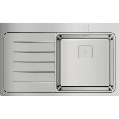 Teka Мивка Teka Zenit RS15 1C 1E, Лява, Ляв отцедник, Aвт. клапан, за шкаф, 50 см, Инокс (115100005)