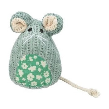 Trixie Myška tkaná sedící s catnipem 11 cm