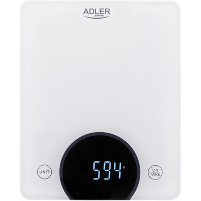 Кухненска везна Adler AD 3173W, 10кг, LED, Тара, g/lb: oz/ml/oz, Бял, (35922496) (999AD3173W)