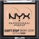 NYX Professional Makeup Can't Stop Won't Stop Mattifying Powder zmatňujúci púder 03 Light Medium 6 g