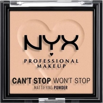 NYX Professional Makeup Can't Stop Won't Stop Mattifying Powder zmatňujúci púder 03 Light Medium 6 g