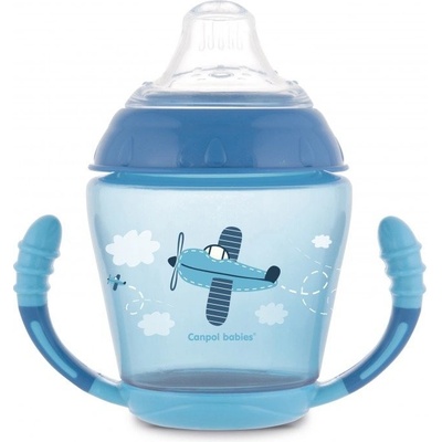 Canpol babies Nevylievací hrnček so silikónovým náustkom 230 ml Toys modrý