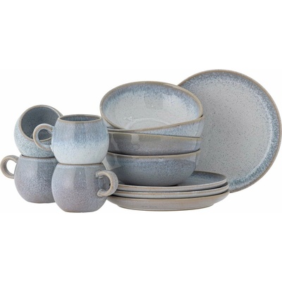 Bloomingville Kameninová jedálenská súprava Paula 12 ks