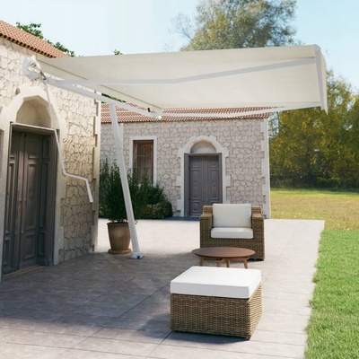 VidaXL Volně stojící automatická markýza 500 x 350 cm krémová