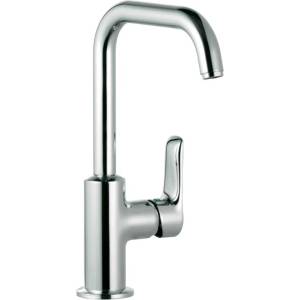 Kludi Pure&Solid - Смесител за умивалник с излив и въртяща се дюза, хром 340250575 (340250575)