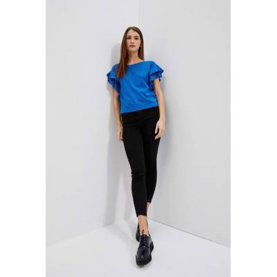 Moodo Прилепнали дънки с разкъсан подгъв Moodo Moodo | Cheren | ЖЕНИ | S