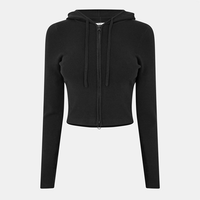 Jack Wills Суичър Jack Wills Knitted Zip Hoodie Women - Black