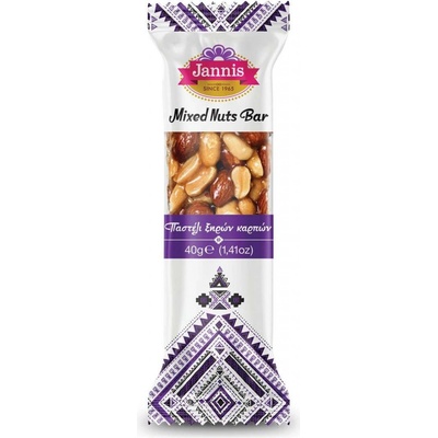 Jannis tyčinka MIX oříšků 40 g