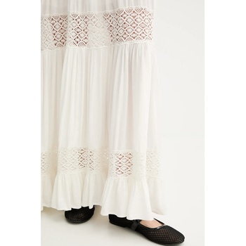 ANSWEAR Рокля Answear. LAB в бяло дълга разкроена (sohanne.FLK)