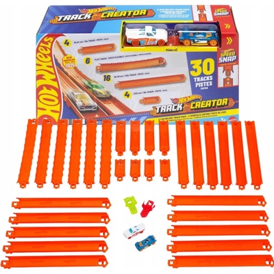 Hot Wheels Track Creator Deluxe autodráha 7,6 m + 2 auta