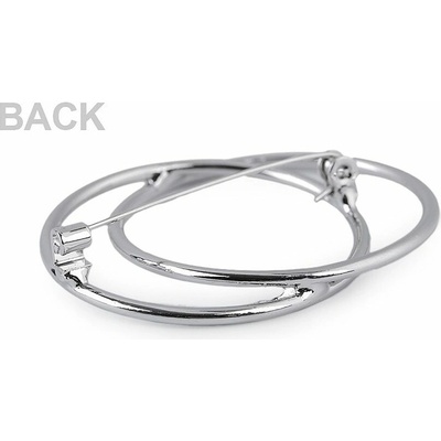 Minimalistická brož kruhy platina – Zboží Mobilmania