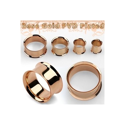 Piercingate tunel do ucha PTP00221 růžové zlato