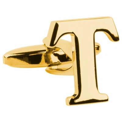 Bubibubi manžetový knoflíček zlaté písmeno T – Hledejceny.cz