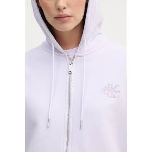 Calvin Klein суичър с цип и качулка дамски от памук (LV047F205G) - answear - 113,42 лв