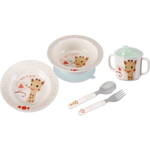 Sophie la Girafe Комплект за хранене Sophie la Girafe - Киви, 5 части (S460007)