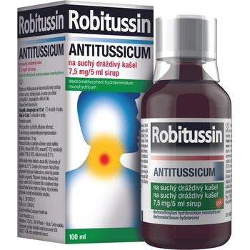 ROBITUSSIN ANTITUSSICUM NA SUCHÝ DRÁŽDIVÝ KAŠEL POR 7,5MG/5ML SIR 100ML