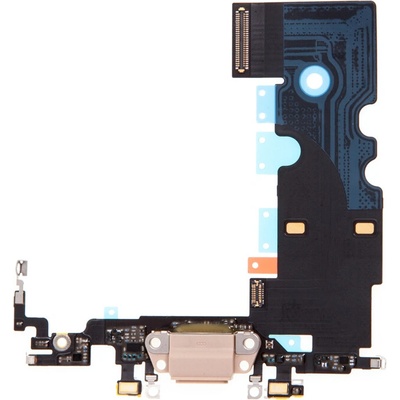 AppleMix Napájací a dátový konektor s flex káblom + GSM anténa + mikrofóny pre Apple iPhone 8 / SE (2020) - zlatý - kvalita A+