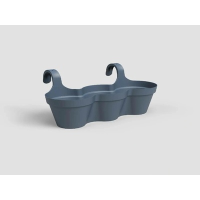 Artevasi Květináč CAPRI balkonový trojitý 54cm plast modrá slate blue