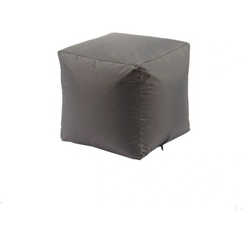 Pufrelax Пуф 80л. , Табуретка Куб - Teteron Grey, Подходящ за използване на открито, Перящ се калъф, Пълнеж от Полистиролни перли