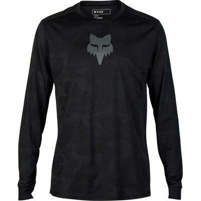 FOX Racing Мъжка фланелка с дълъг ръкав за колоездене FOX Racing Ranger Tru Dri L/S Jersey Cycling jersey - Black - размер M (056-3243-0212)