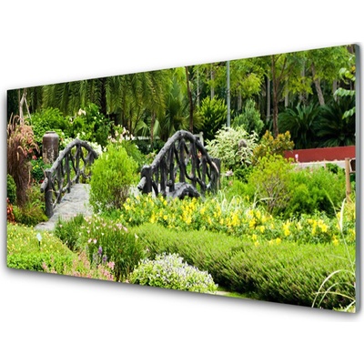 Obraz na skle Botanická Zahrada Most Umění 100x50 cm