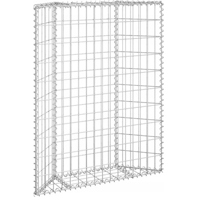 Nabytek XL Trapézový gabionový vyvýšený záhon pozinkovaná ocel 80x20x100 cm