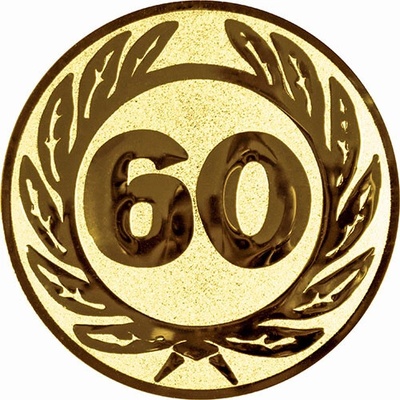 emblém 50mm jubileum "60" gold