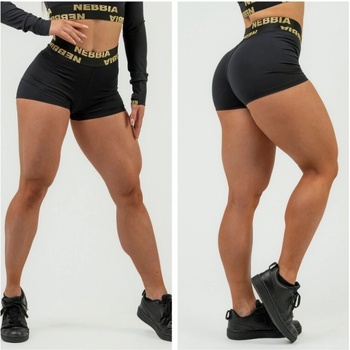 Nebbia dámske šortky s vysokým pásom Glute Pump black
