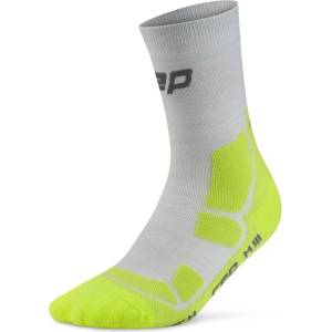 CEP Дамски туристически чорапи CEP Women's Hiking Mid Cushion Socks Mid Cut Walking socks - Grey / Acid Lime - размер IV (207-1146-0213)