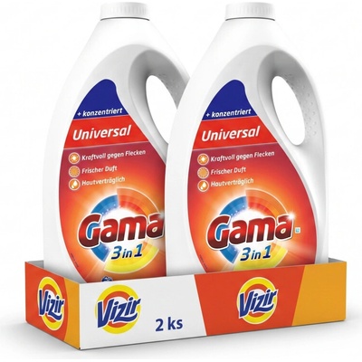 Vizir Gama Univerzální prací gel 2 x 4,5 l 100 PD