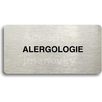 ACCEPT Piktogram ALERGOLOGIE - stříbrná tabulka - černý tisk bez rámečku