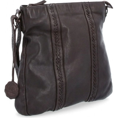 Noelia Bolger kožená crossbody kabelka 2099 tmavohnedá