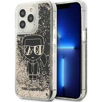KARL LAGERFELD Кейс Karl Lagerfeld KLHCP13LLGGKBK за iPhone 13 Pro / 13 6.1", черен / черен, твърд, Liquid Glitter Gatsby (KF000974-0)