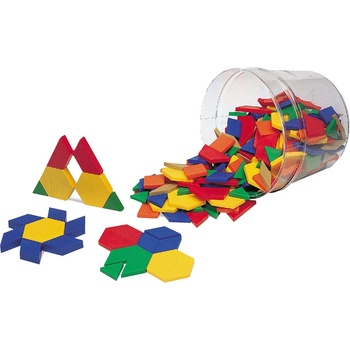 Learning Resources Игрален комплект Learning Resources - Пластмасов танграм, 250 броя (6618020026)