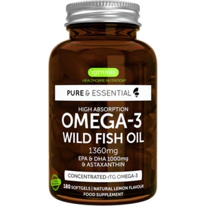 Igennus Pure & Essential Omega-3 Wild Fish Oil & Astaxanthin - 180 Софтгели