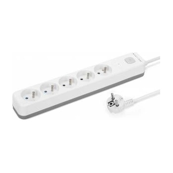 Montis surge protector power strip white-gray 5-outlet 3m MT187-WG-3