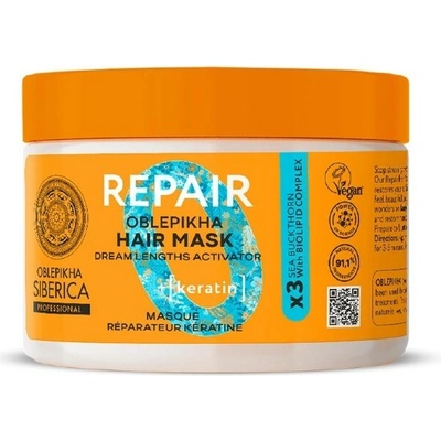 Natura Siberica Oblepikha Siberica O Repair Keratin Hair Mask 300 ml