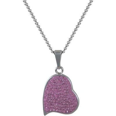 JSB růžový se Swarovski elements srdce rose 4959