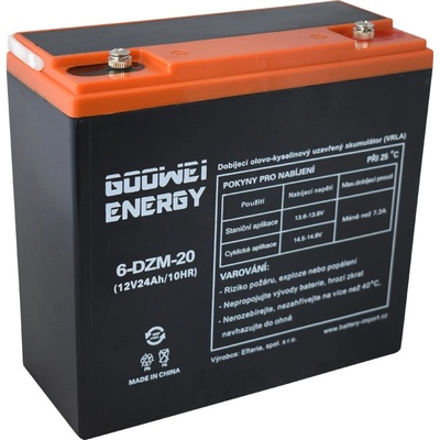 GOOWEI ENERGY 12V 24Ah 6-DZM-20 – Zboží Mobilmania