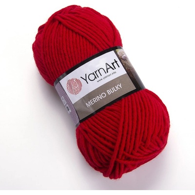 Priadza YarnArt Merino Bulky 156 červená