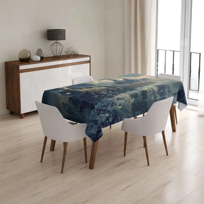 Sablio Obrus Parná lokomotíva v zasneženom meste 130x170 cm