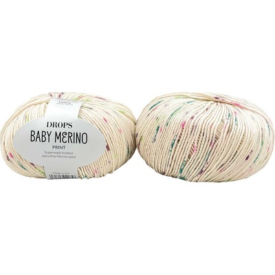 Drops Baby Merino print 101 borůvky a smetana