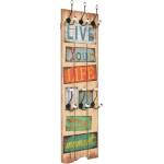 vidaXL Закачалка за дрехи с 6 куки, 120х40 см, "LIVE LIFE (245849)